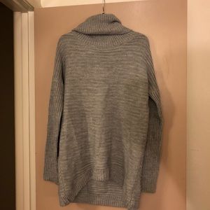 Grey Cowl Neck Dress